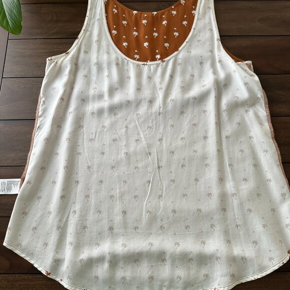 Anthropologie Dolan Palm Tree Design Tank Top Medium EUC - Picture 12 of 15